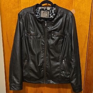 Ashley By 26 International Black Faux Leather Jacket  2X